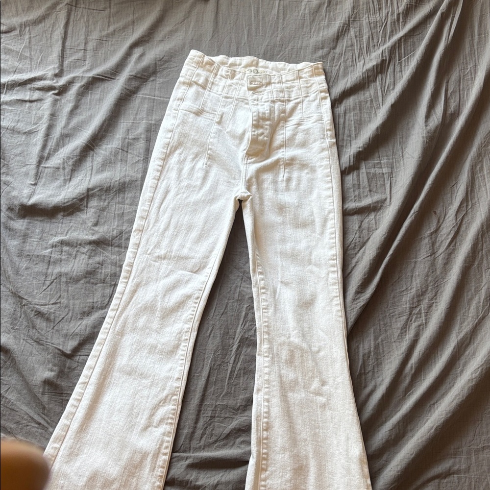 We The Free white Flared Pants